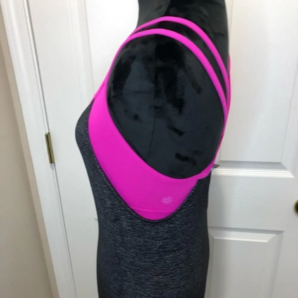 Athleta Hidden Agenda grey dress with pink bra top - Picture 4 of 9